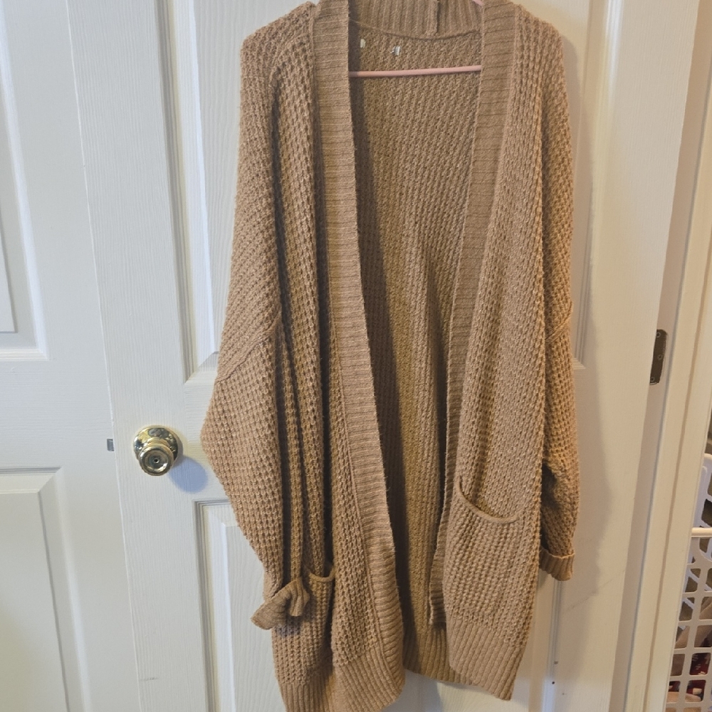 American Eagle Outfitters Tan Cardigan Sweater